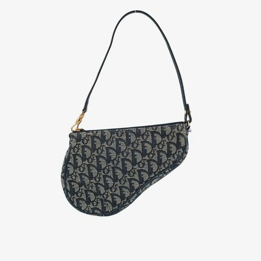 jt337-christian-dior-vintage-blue-monogram-canvas-oblique-mini-saddle-bag