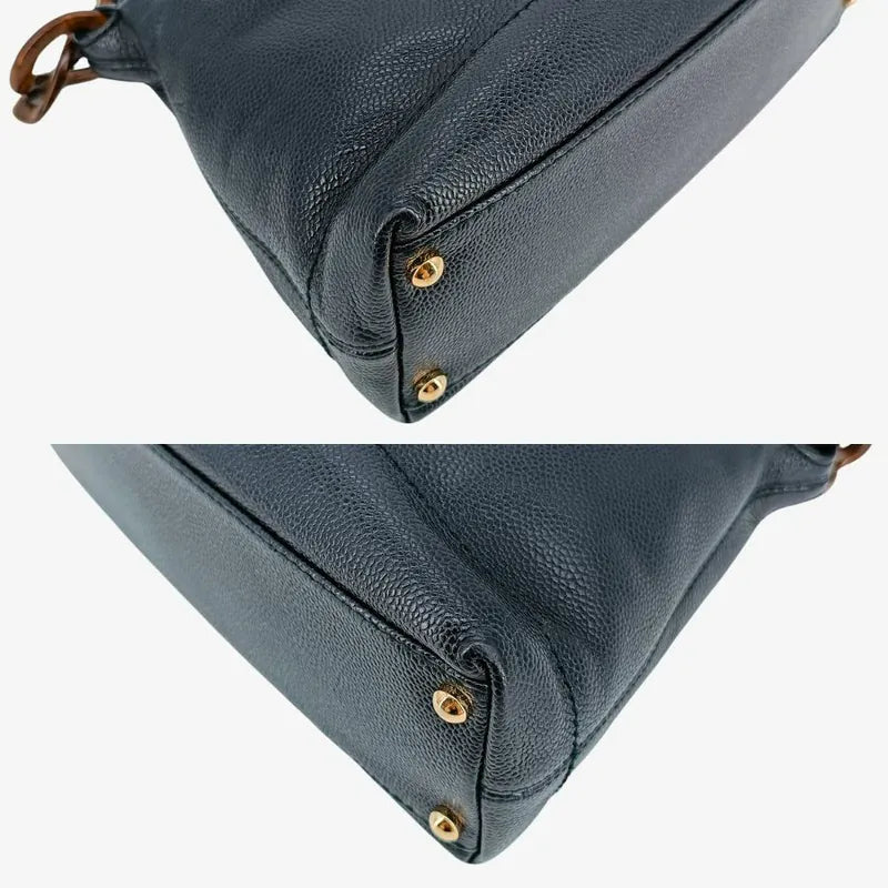 jah143-chanel-vintage-black-caviar-leather-wood-chain-handle-bag