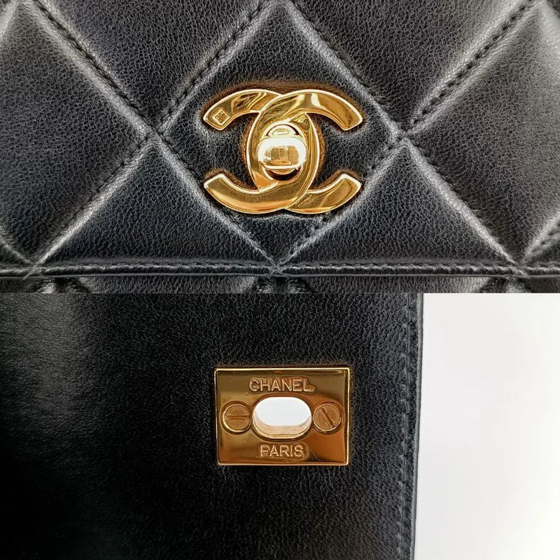 js555-chanel-vintage-black-lambskin-qulited-flap-bag