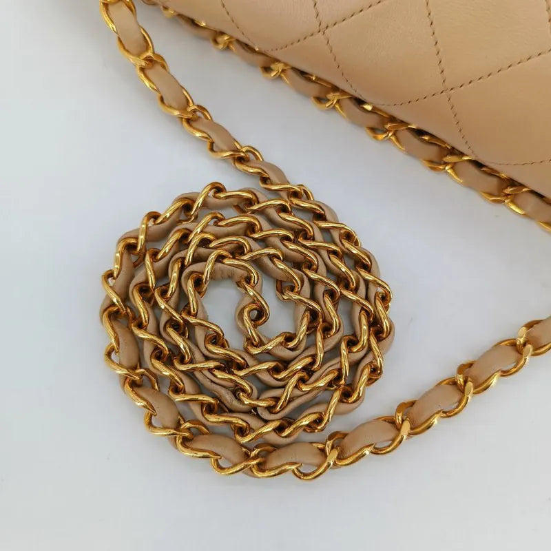 c469-chanel-vintage-beige-lambskin-25cm-classic-flap-bag