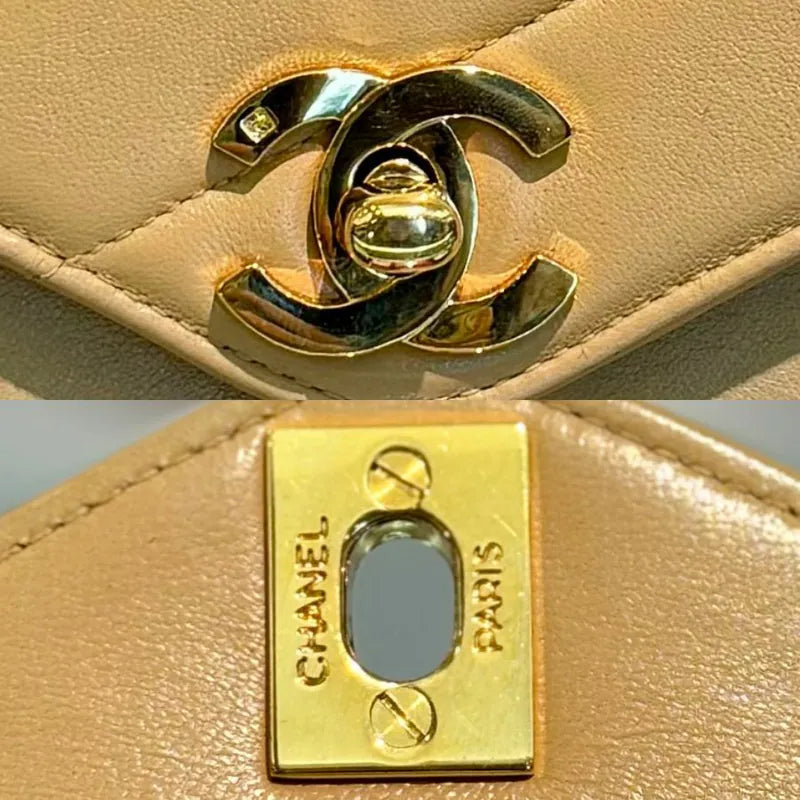 rc143-chanel-vintage-beige-lambskin-cross-stripe-flap-bag