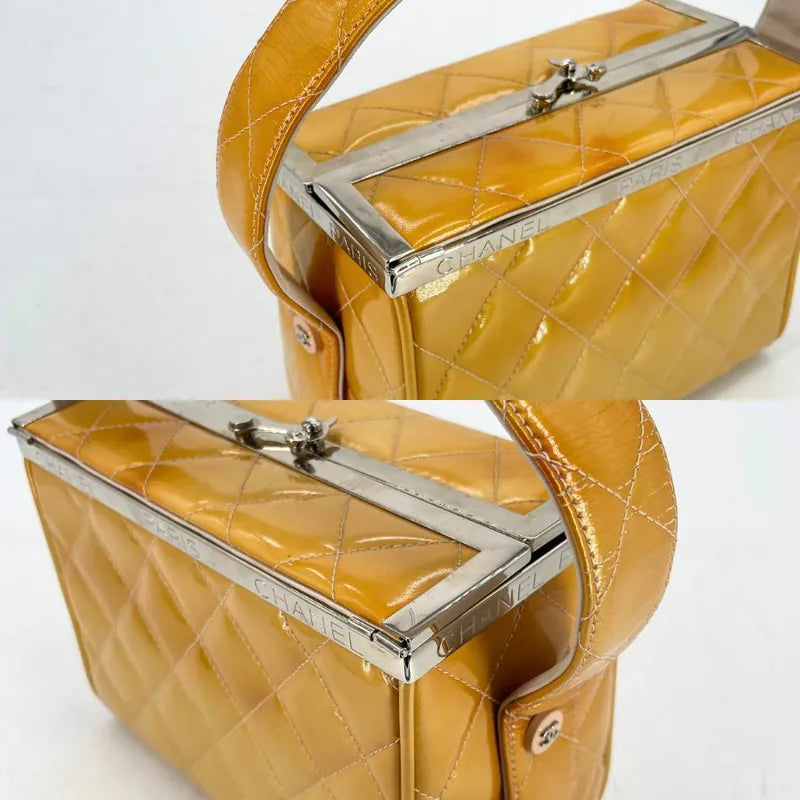 c562-chanel-vintage-yellow-patent-leather-quilted-mini-metal-box-bag