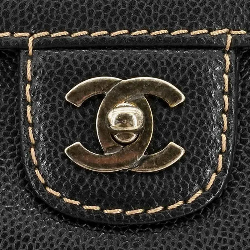 jah121-chanel-vintage-black-caviar-leather-flap-bag