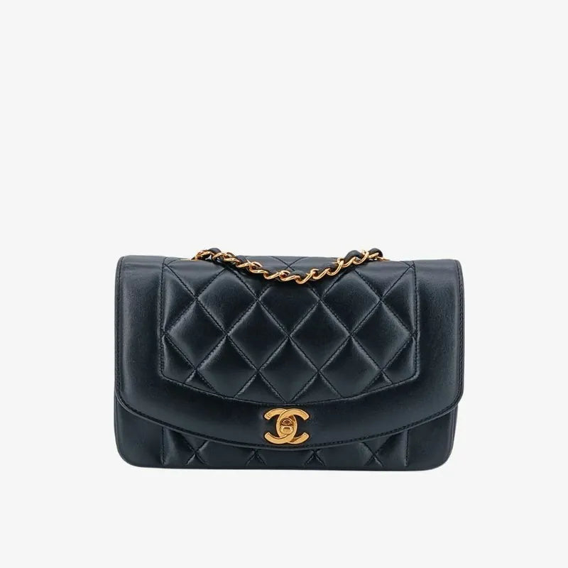 ra077-chanel-vintage-black-lambskin-22cm-diana-flap-bag