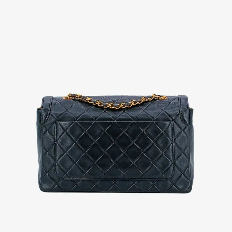 js997-chanel-vintage-black-lambskin-quilted-flap-bag