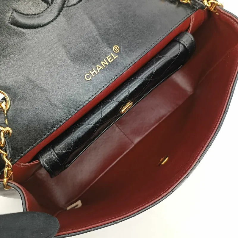 jah100-chanel-vintage-black-lambskin-quilted-flap-bag