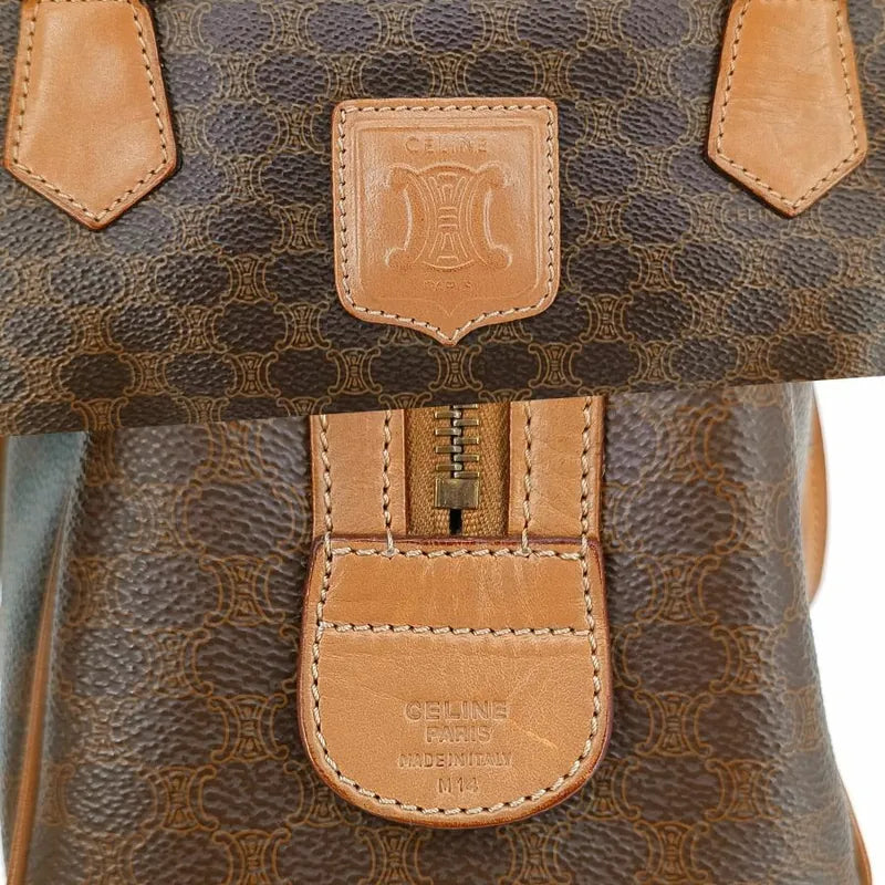 jt557-celine-brown-canvas-macadam-boston-handbag