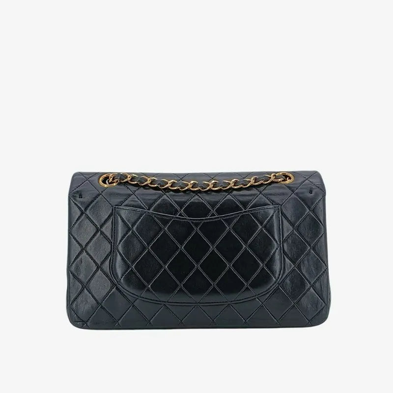 ra840-chanel-vintage-black-lambskin-25cm-classic-flap-bag