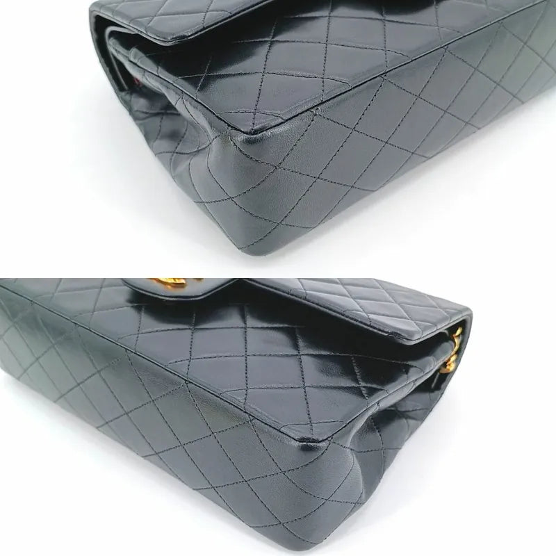 jt150-chanel-vintage-black-lambskin-25cm-classic-flap-bag