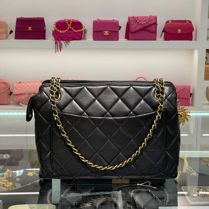 rc178-chanel-vintage-black-lambskin-sun-flower-charm-tote-bag