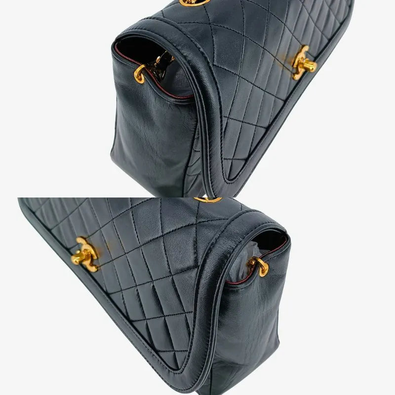 js997-chanel-vintage-black-lambskin-quilted-flap-bag