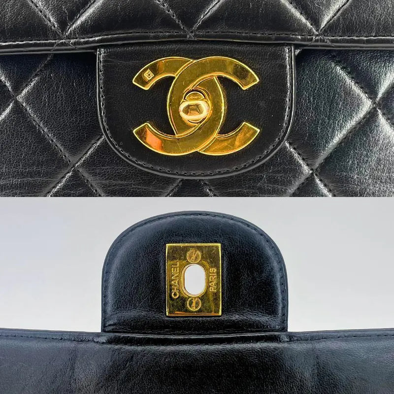 jah194-chanel-vintage-black-lambskin-jumbo-classic-flap-bag
