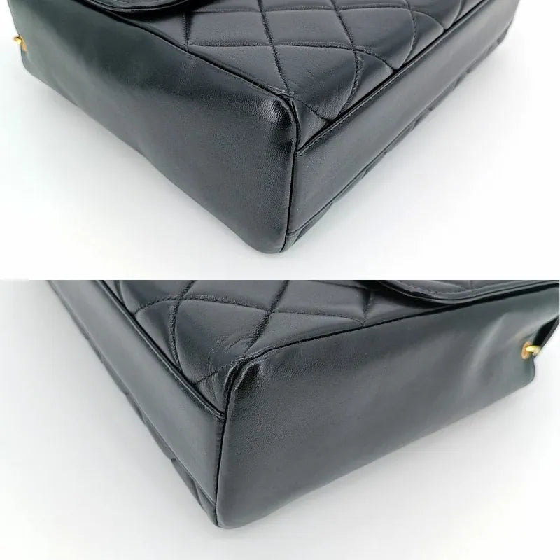 js555-chanel-vintage-black-lambskin-qulited-flap-bag