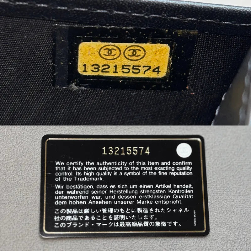 jw406-chanel-vintage-black-lambskin-long-wallet