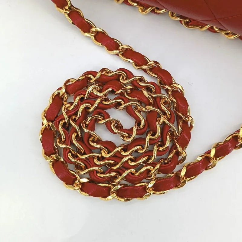 ra377-chanel-vintage-red-lambskin-25cm-classic-flap-bag