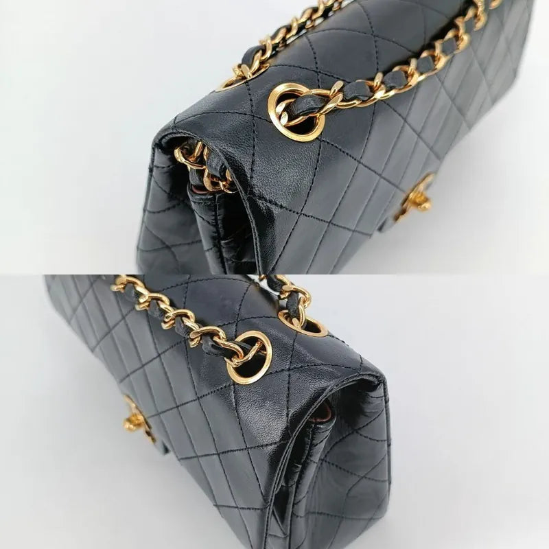 jt580-chanel-vintage-black-lambskin-23cm-classic-flap-bag