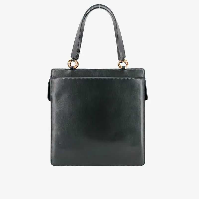 ra556-chanel-vintage-black-lambskin-embroidered-logo-tote-bag