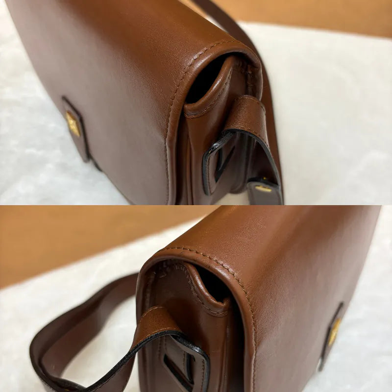 jx647-christian-dior-vintage-brown-leather-shoulder-bag