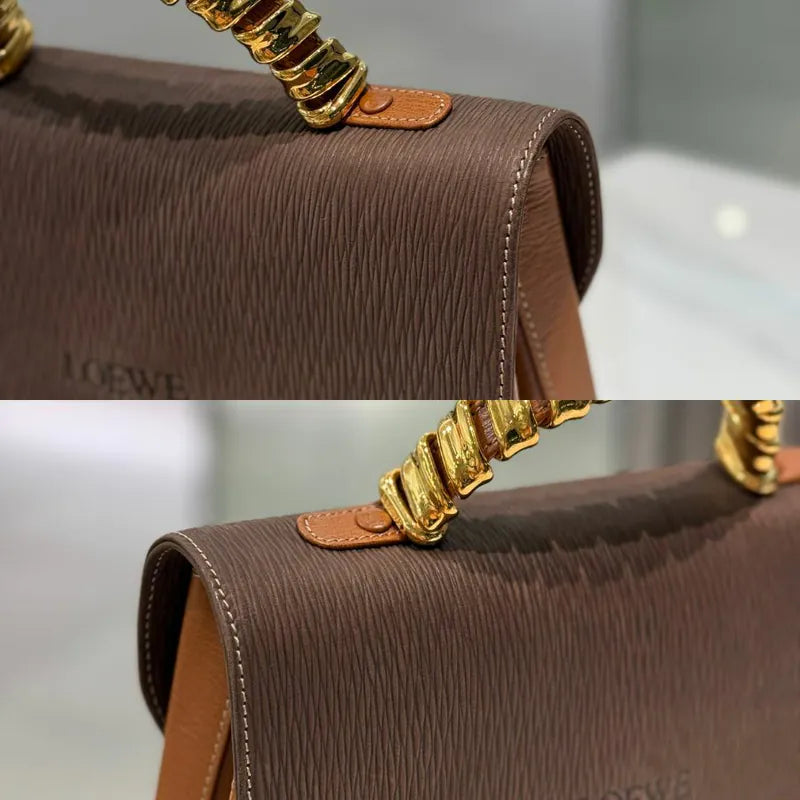 ju432-loewe-vintage-brown-caviar-leather-snake-bone-handle-shoulder-bag