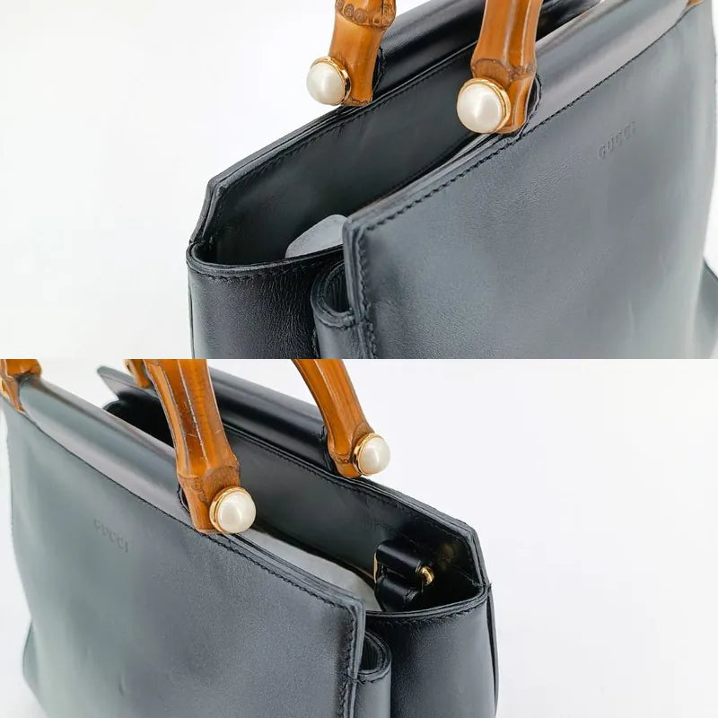 ju278-gucci-black-leather-nimfair-bamboo-shoulder-bag