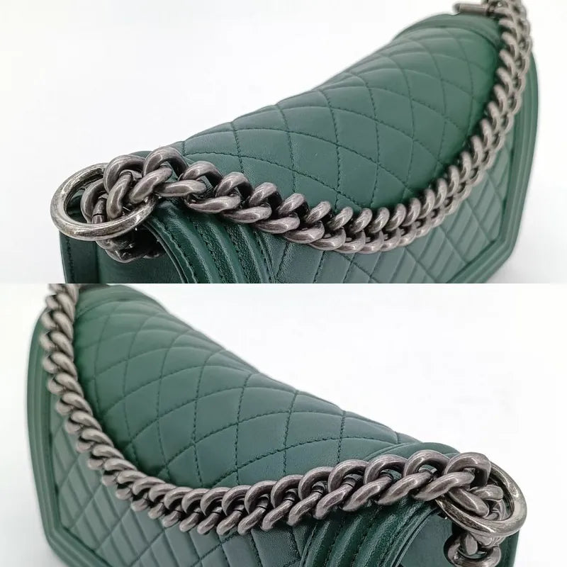 js558-chanel-boy-green-lambskin-flap-bag