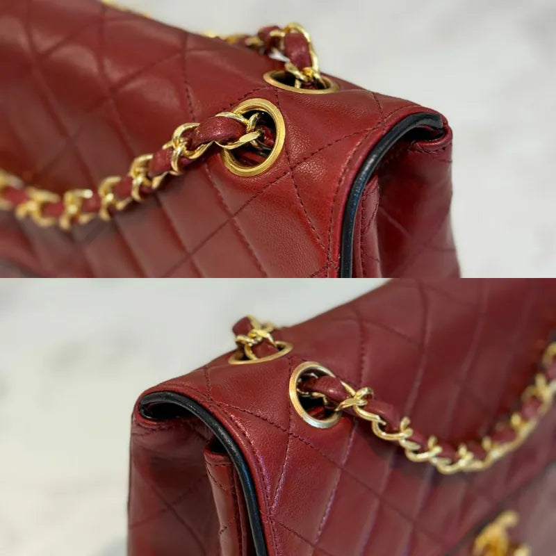 jw002-chanel-vintage-red-lambskin-25cm-flap-bag