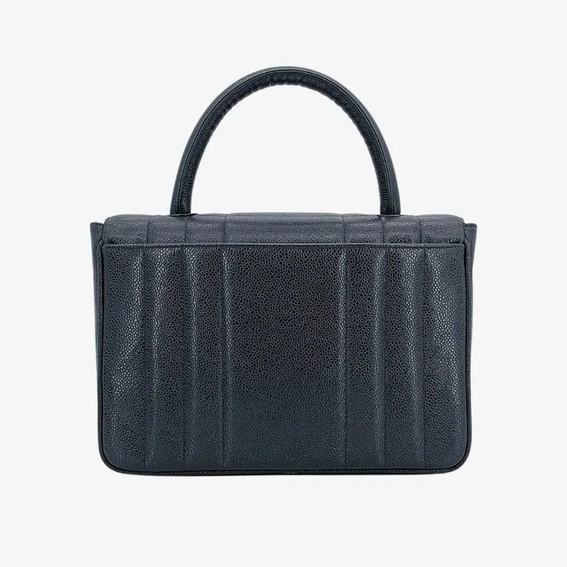 c361-chanel-vintage-black-caviar-leather-vertical-flap-handbag