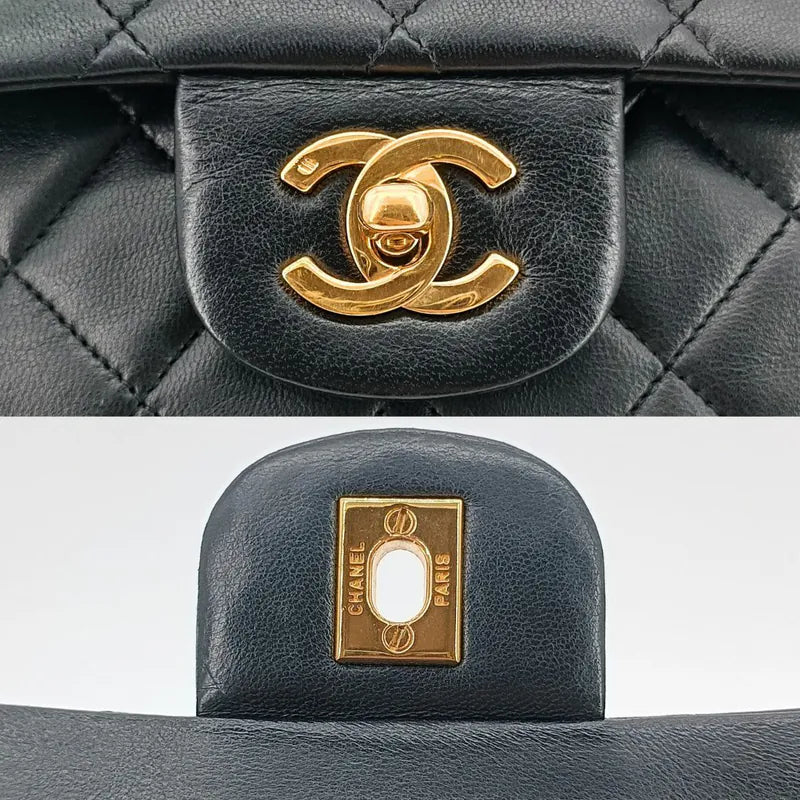 rb511-chanel-vintage-black-lambskin-25cm-classic-flap-bag