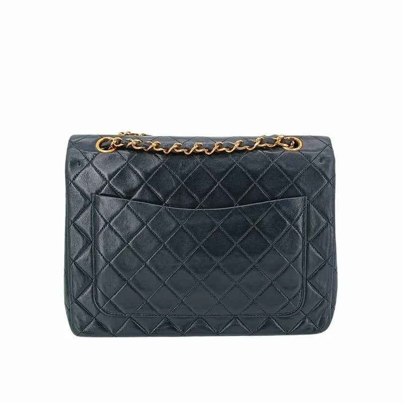 c336-chanel-vintage-black-lambskin-25cm-flap-bag