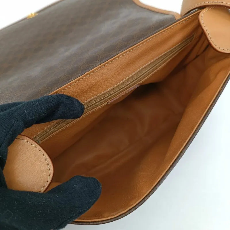 ra043-celine-brown-canvas-macadam-shoulder-bag