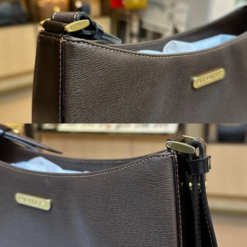 rc884-burberry-vintage-brown-leather-shoulder-bag