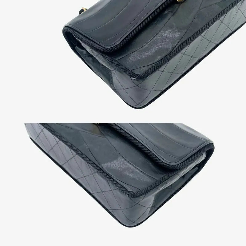 c544-chanel-vintage-black-lambskin-scallop-flap-bag