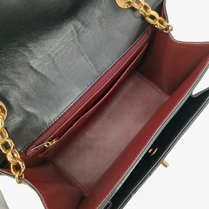 ju296-chanel-vintage-black-lambskin-vertical-gold-chain-flap-bag