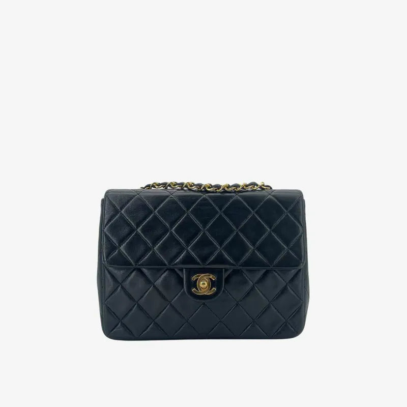 jw671-chanel-vintage-black-lambskin-20cm-mini-square-flap-bag