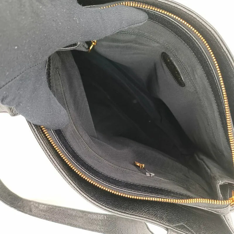 jt044-chanel-vintage-black-caviar-leather-embroidered-logo-tote-bag