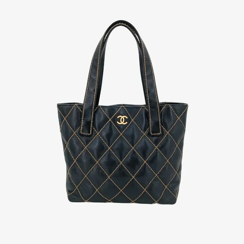 jt053-chanel-vintage-black-calfskin-wild-stitch-tote-bag