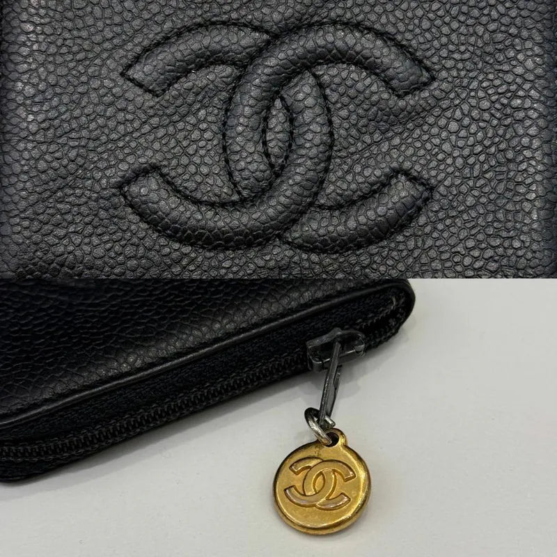 jx381-chanel-vintage-black-caviar-leather-zipped-key-holder-case