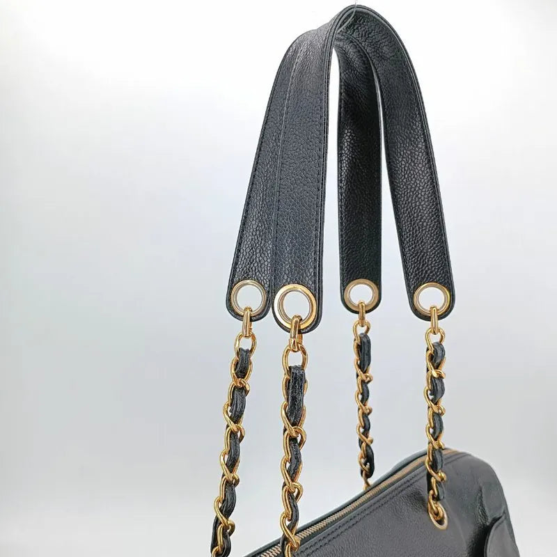 jt013-chanel-vintage-black-caviar-leather-embossed-logo-tote-bag