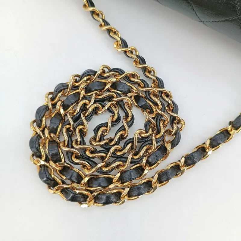 jah100-chanel-vintage-black-lambskin-quilted-flap-bag