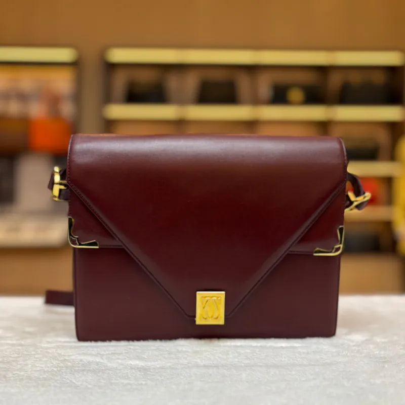 jx660-cartier-vintage-burgundy-leather-shoulder-bag