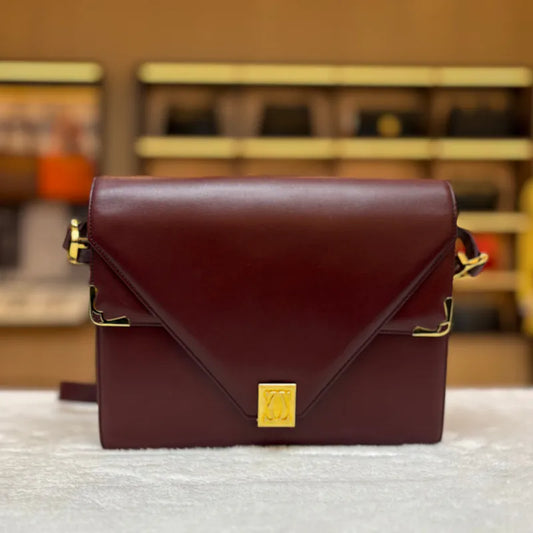 jx660-cartier-vintage-burgundy-leather-shoulder-bag