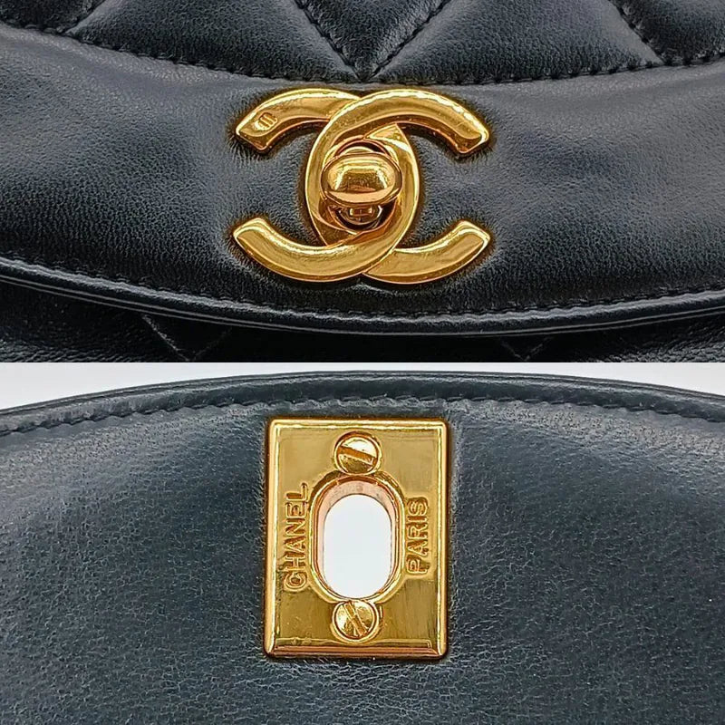 rb607-chanel-vintage-black-lambskin-22cm-diana-flap-bag