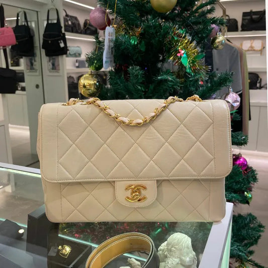 jw479-chanel-vintage-beige-lambskin-quilted-flap-bag