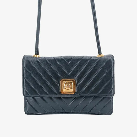 ju351-chanel-vintage-black-lambskin-chevron-push-lock-flap-bag