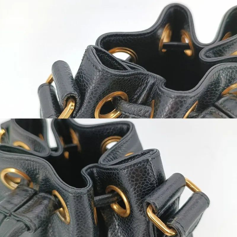 c457-chanel-vintage-black-caviar-leather-golden-ball-mini-bucket-bag