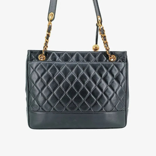 jt144-chanel-vintage-black-lambskin-quilted-tote-bag