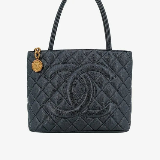 jt658-chanel-vintage-black-caviar-leather-1804-tote-bag