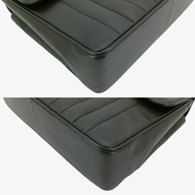 rb058-chanel-vintage-dark-green-lambskin-vertical-jumbo-flap-bag