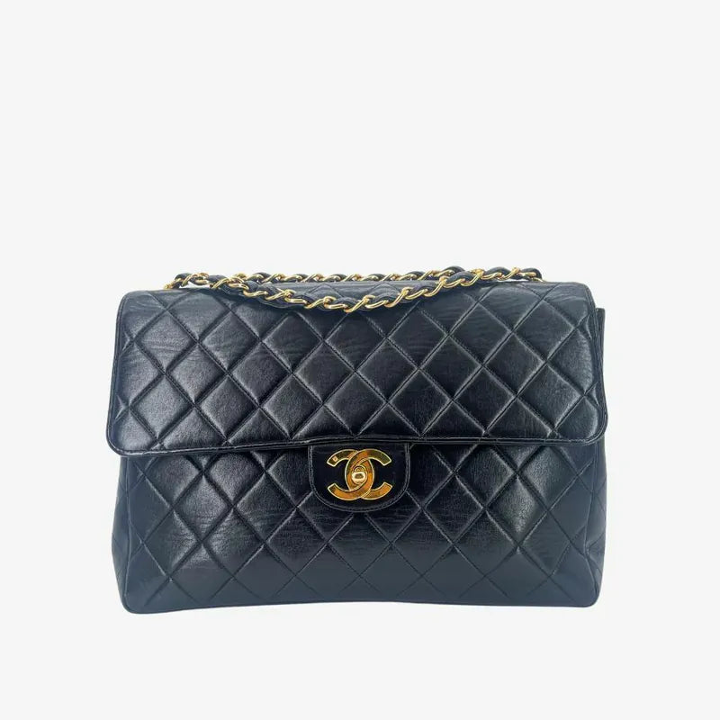 jah194-chanel-vintage-black-lambskin-jumbo-classic-flap-bag
