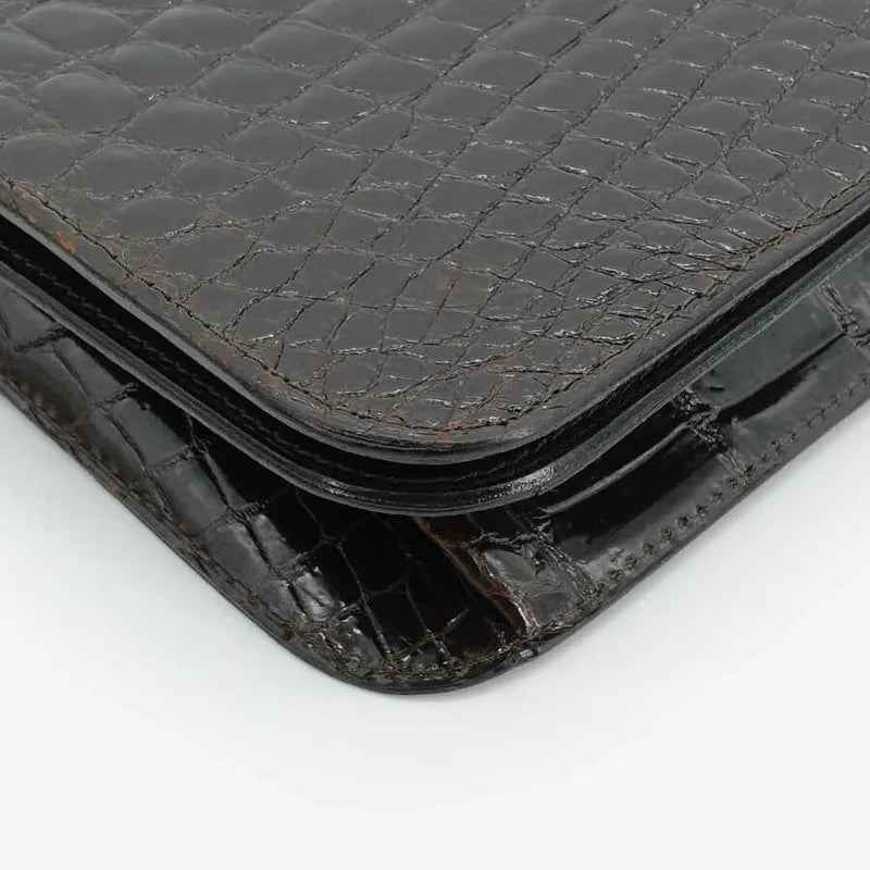 jq795-chanel-vintage-brown-crocodile-skin-flap-bag